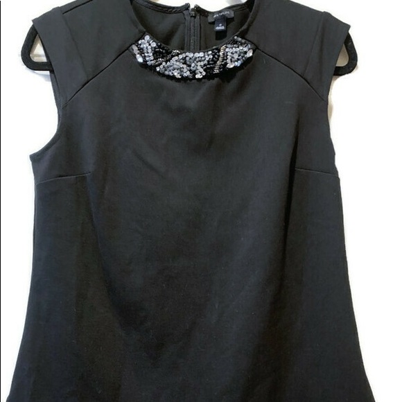Ann Taylor Jeweled Neck Business Casual Sleeveless Blouse - Picture 1 of 4